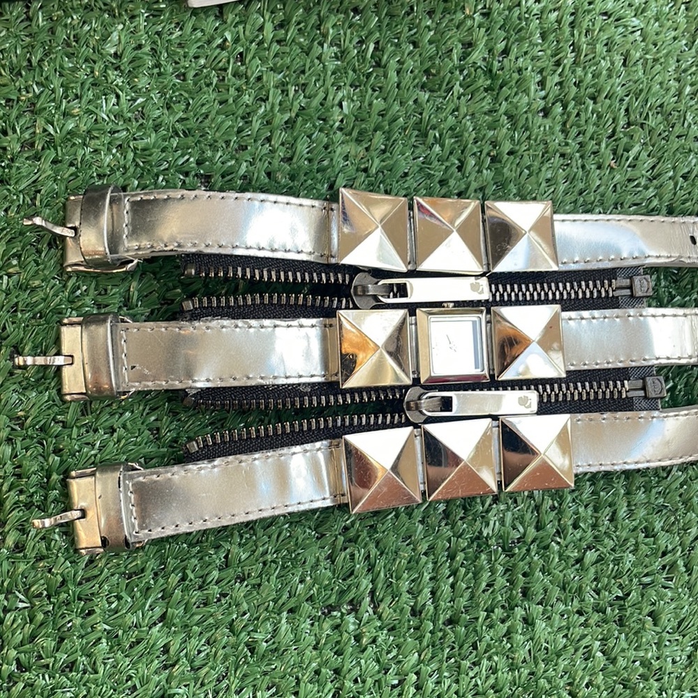 Karl lagerfeld silver stud watch triple band - Picture 7 of 7
